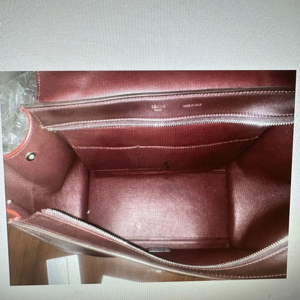 Celine Python Trapeze in Red, Burgundy, Brown, Like New - Picture 5 of 11